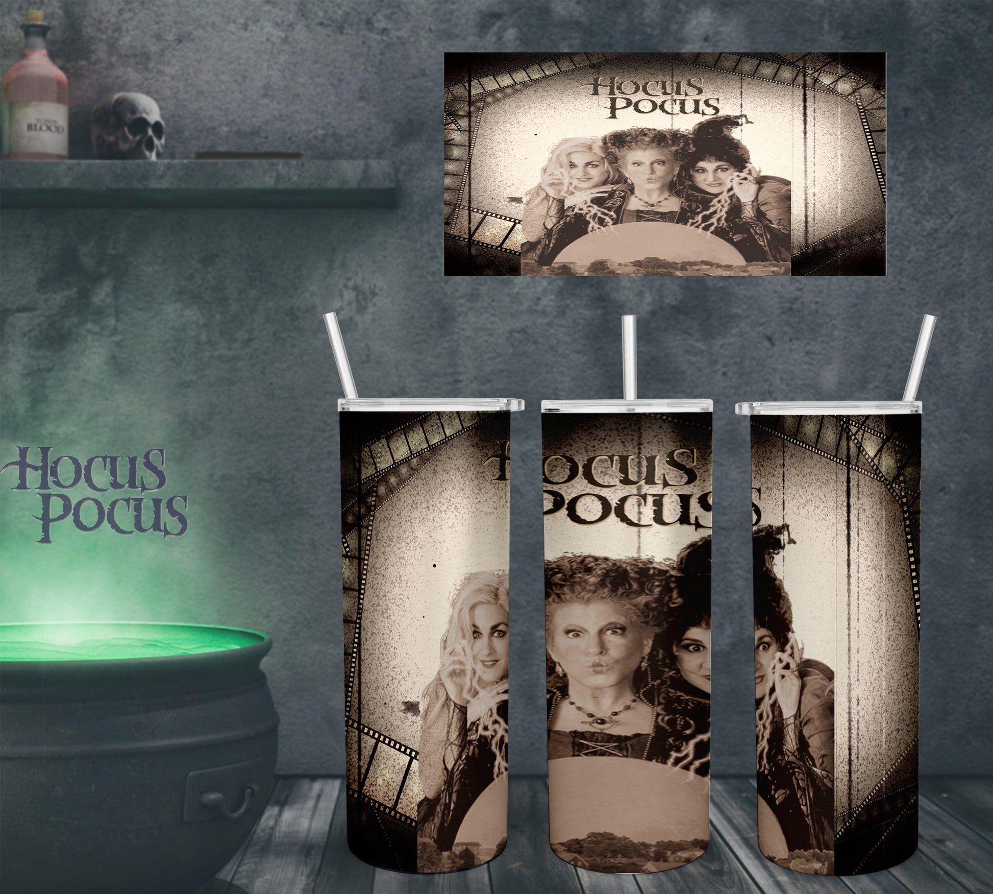 Hocus Pocus 20oz Waterslide Wraps - SoCuteINeedOneToo