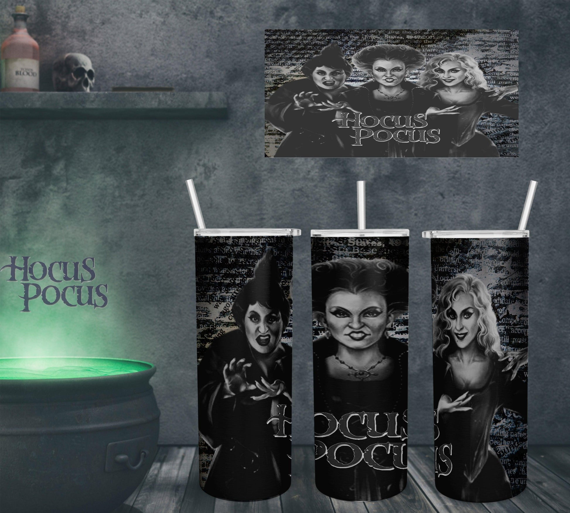 Hocus Pocus 20oz Waterslide Wraps - SoCuteINeedOneToo