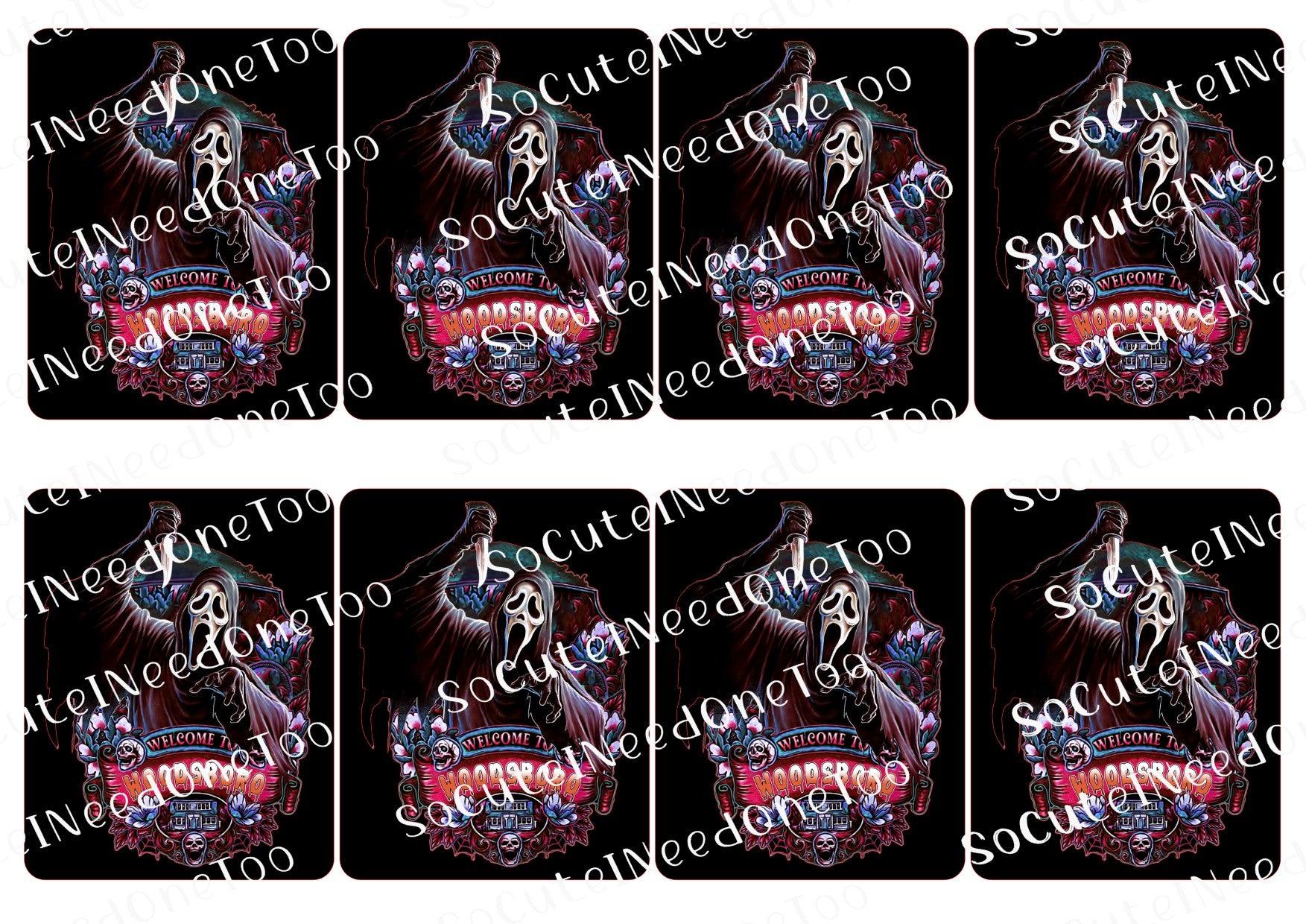 Horror - Ghost Face Selection Waterslide Decals - SoCuteINeedOneToo