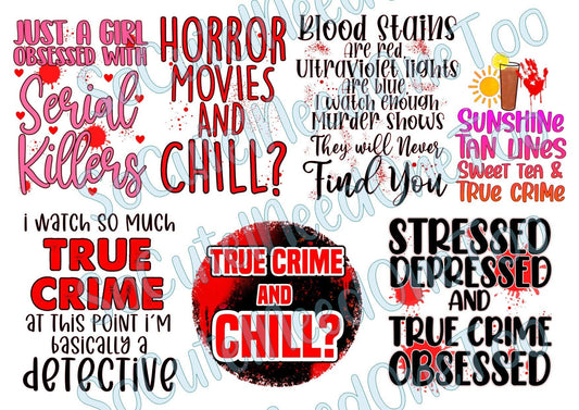 Horror Sayings Waterslide Decals - SoCuteINeedOneToo