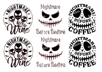 Jack - Nightmare before Wine Waterslide Decals | Easy Application - SoCuteINeedOneToo