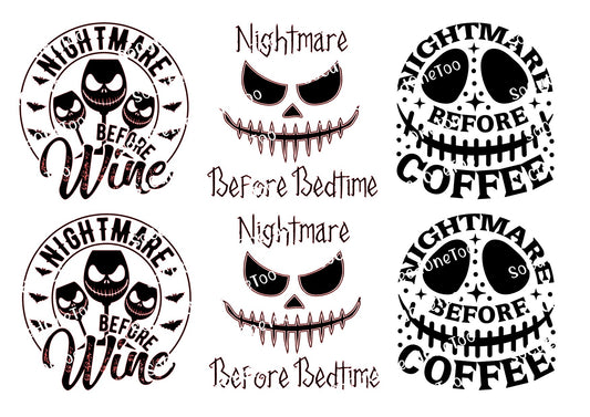 Jack - Nightmare before Wine Waterslide Decals | Easy Application - SoCuteINeedOneToo