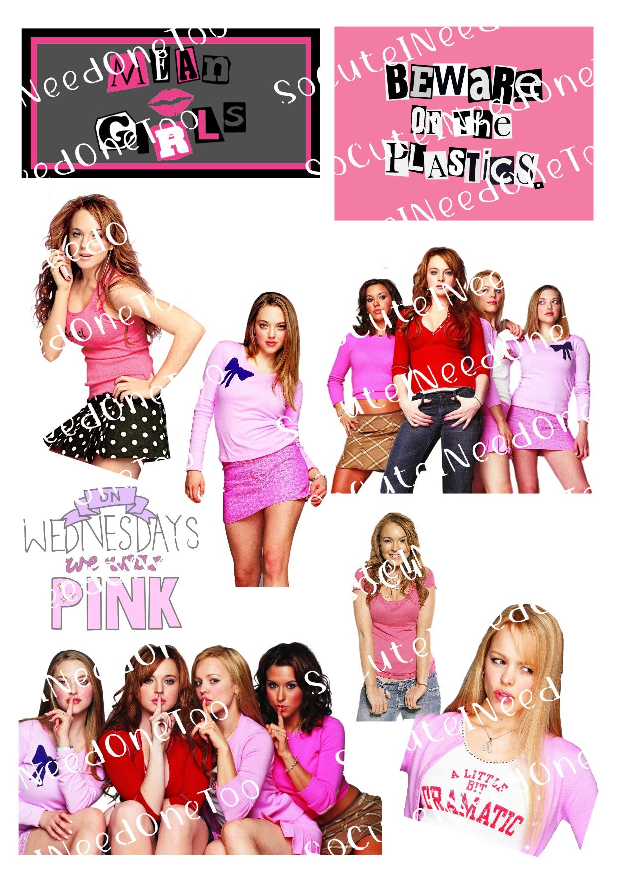 Mean Girls #3 Waterslide Decals - SoCuteINeedOneToo