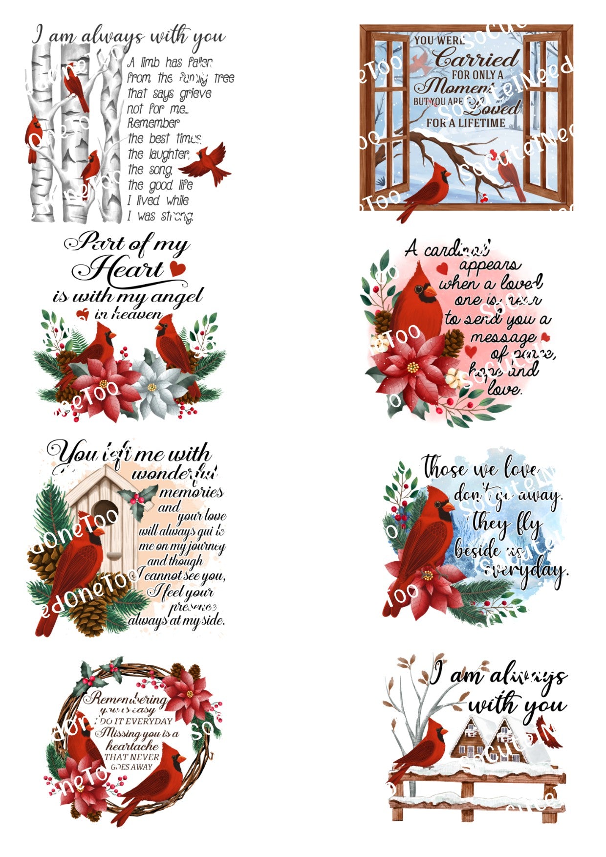 Memorial Album Waterslide Decals - SoCuteINeedOneToo
