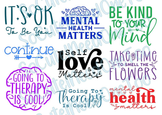 Mental Health #2 Waterslide Decals - SoCuteINeedOneToo