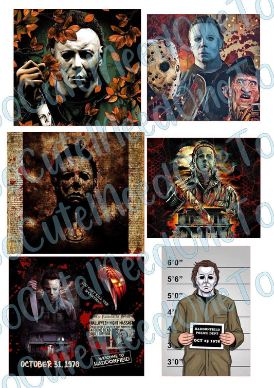 Michael Myers Mug Shot on Clear/White Waterslide Paper Ready To Use - SoCuteINeedOneToo