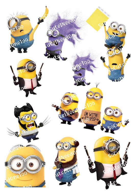 Minions #2 Waterslide Decals - SoCuteINeedOneToo