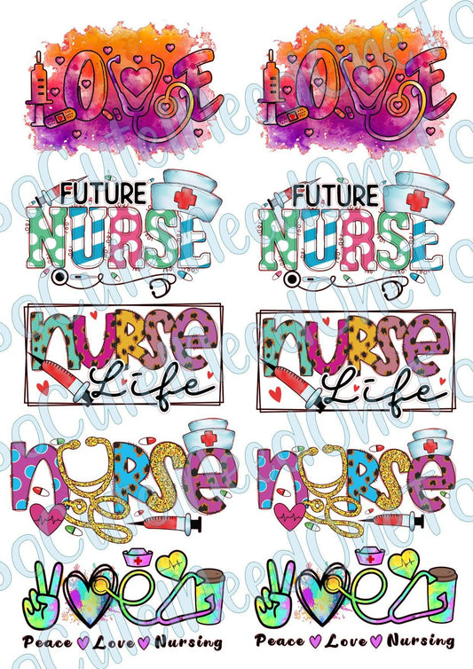 Nurse #10 on Clear/White Waterslide Paper Ready To Use - SoCuteINeedOneToo