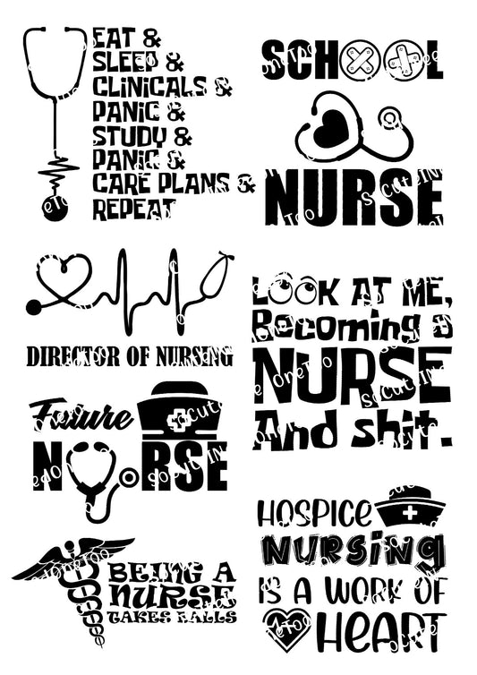 Nurse Life Waterslide Decals - SoCuteINeedOneToo
