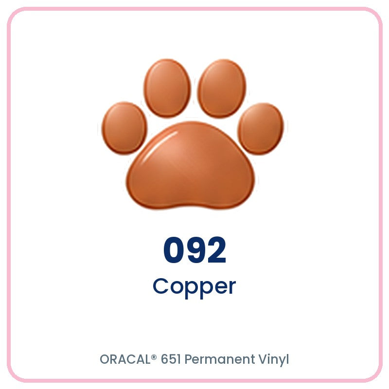 ORACAL 651 permanent vinyl color 092 Copper paw print swatch