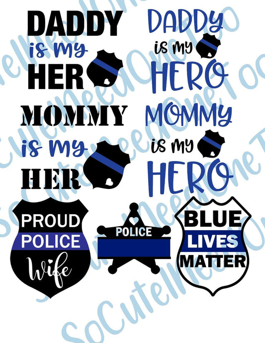 Police #1 Waterslide Decals - SoCuteINeedOneToo