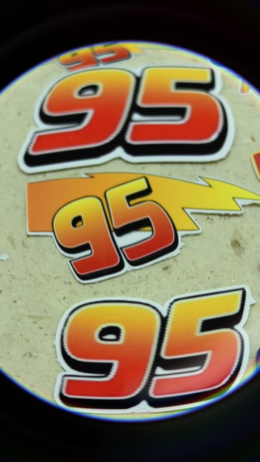 Cars Lightning McQueen Rusteze Stickers - 2 Inch