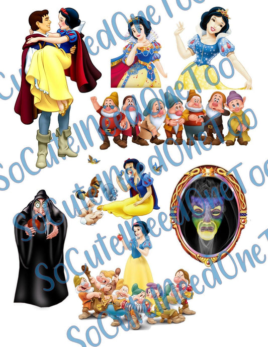 Snow White & 7 Dwarfs #2 Waterslide Decals - SoCuteINeedOneToo