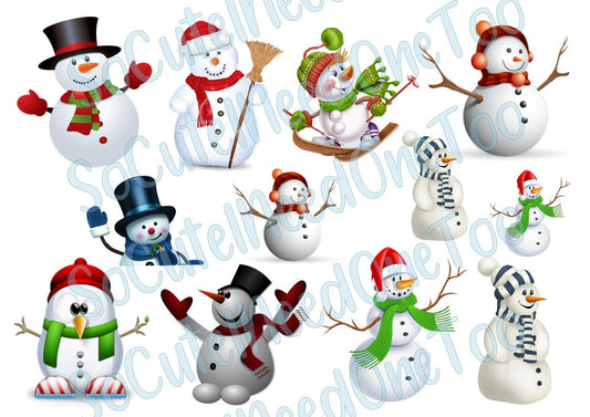 Snowman Bundle Waterslide Decals - SoCuteINeedOneToo
