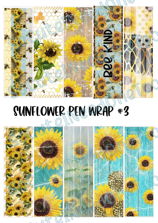 Sunflower Pen Wrap #3 - SoCuteINeedOneToo