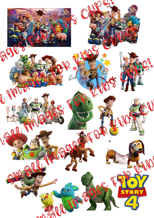 Toy Story 4 - Small Images for Kid's Cups - SoCuteINeedOneToo