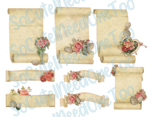 Vintage Scroll Labels Waterslide Decals – Elegant Vintage Label Design ...