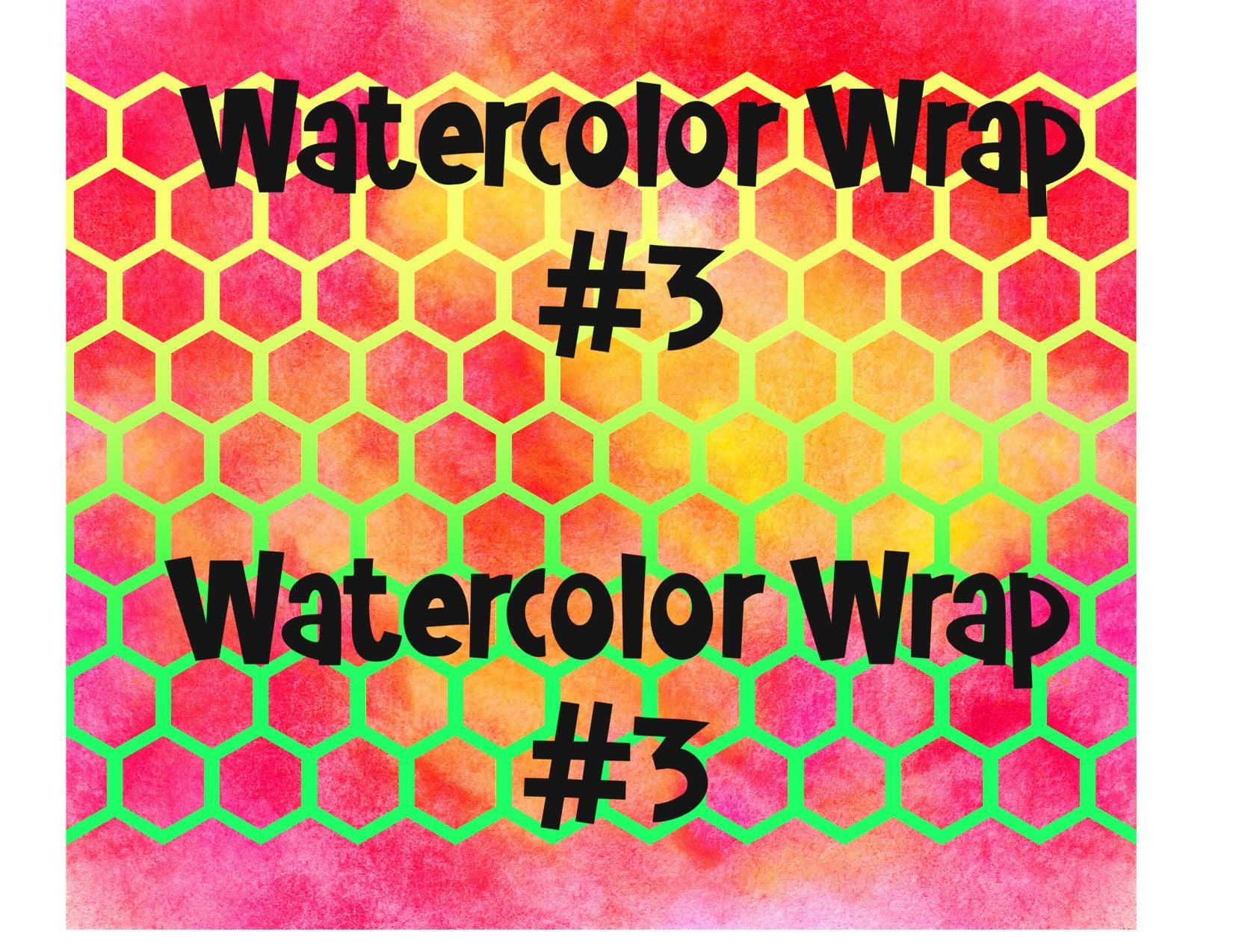 Watercolor Honeycomb Wraps #1, #2, #3 Waterslide Wrap - SoCuteINeedOneToo