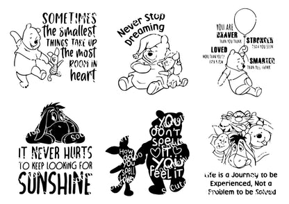 Winnie The Pooh Silhouette Decals - SoCuteINeedOneToo