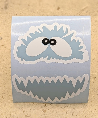 Yeti face vinyl decal ready to apply