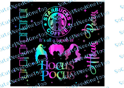 Hocus Pocus 20oz Waterslide Wraps - SoCuteINeedOneToo